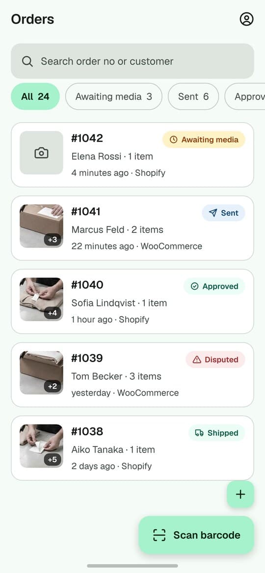 Choose the shipment